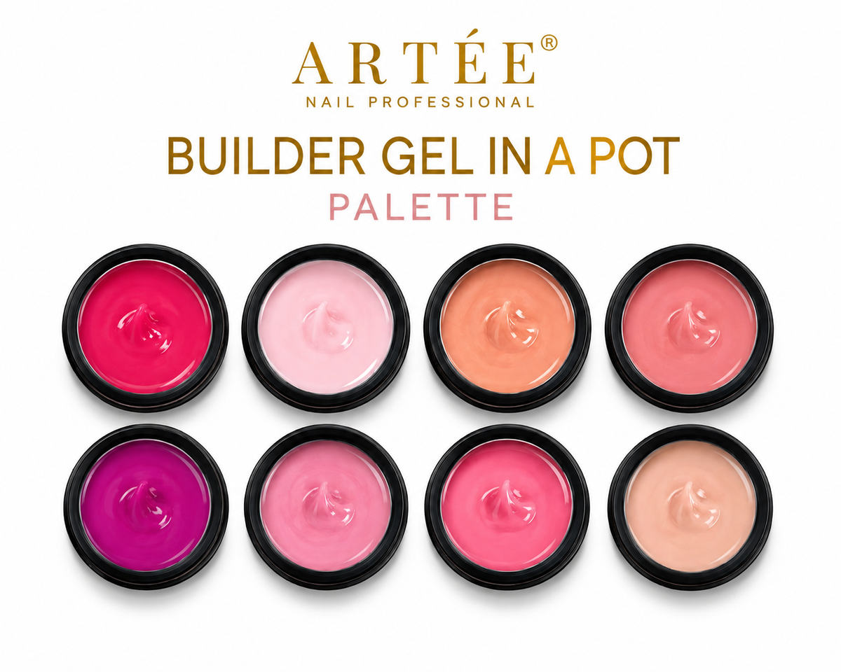ARTÉE Builder Gel - Bubblegum Pink-Medium Viscosity for Nail Extensions & Overlay