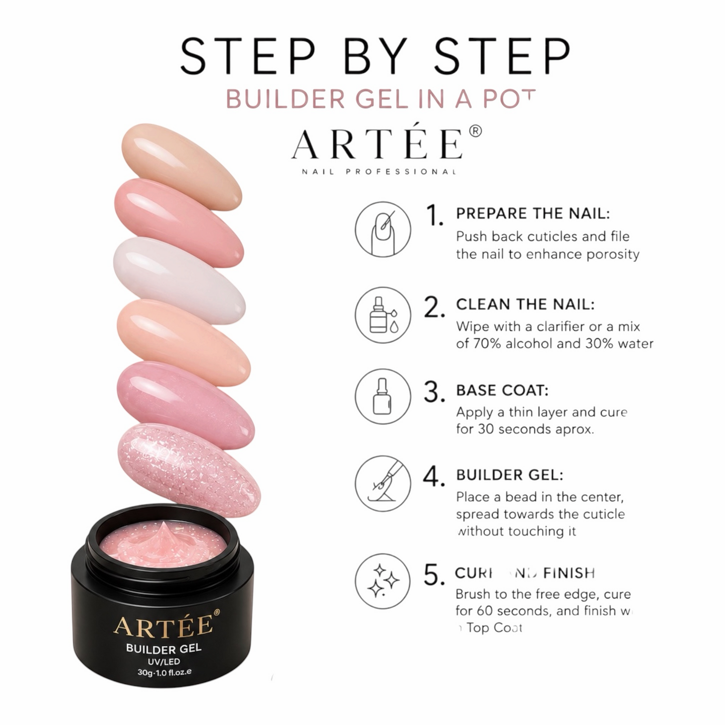 ARTÉE Builder Gel - Vivid Fuchsia